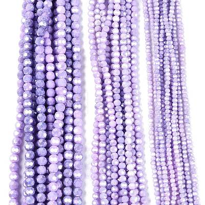Anti-Tarnish Electroplate Glass Beads Strands EGLA-ZX010-8mm-08-1