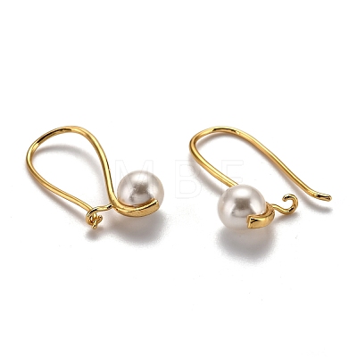 Brass Hoop Earrings EJEW-B005-01G-1