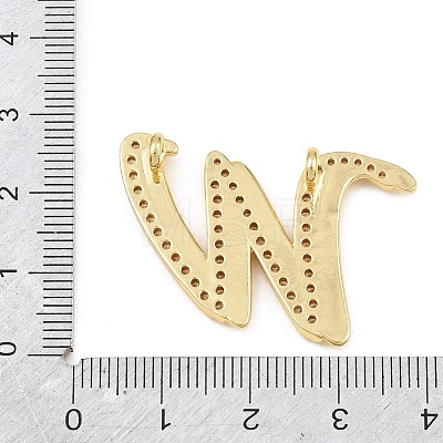 Brass Micro Pave Clear Cubic Zirconia Pendants CU-CBA8481-01G-W-1