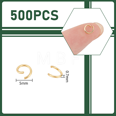 500Pcs 304 Stainless Steel Open Jump Rings STAS-UN0058-33-1