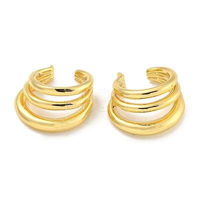 Brass Cuff Earrings EJEW-C104-146G-1