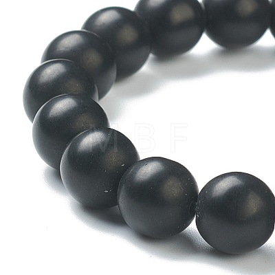 Matte Round Glass Beads Stretch Bracelets for Teen Girl Women BJEW-A117-D-23-1