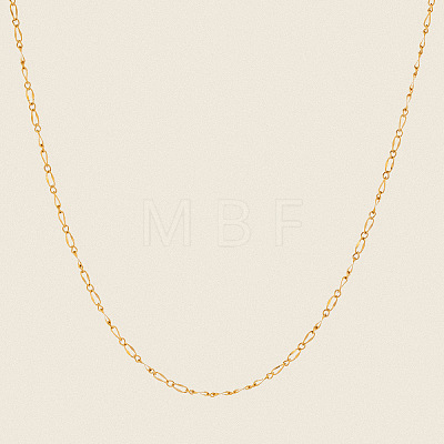European 2.8MM 304 Stainless Steel Oval Link Chain Necklaces GN2970-1-1