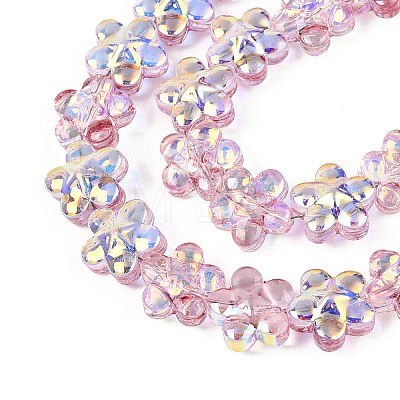 Transparency Electroplate Glass Beads Strands GLAA-T023-38A-03-1