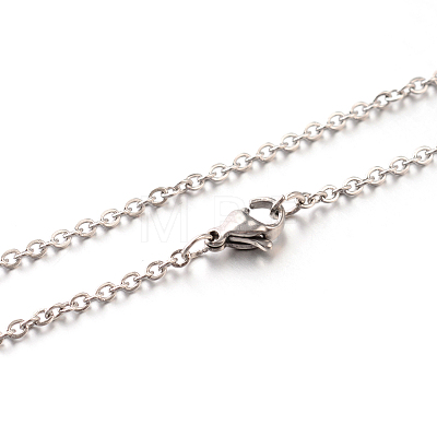 304 Stainless Steel Cable Chain Necklace Making NJEW-N0022-02-1
