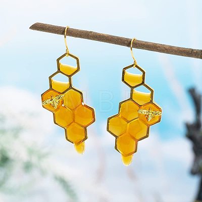 Alloy Resin Dangle Earrings FS-WGAE13C-02-1