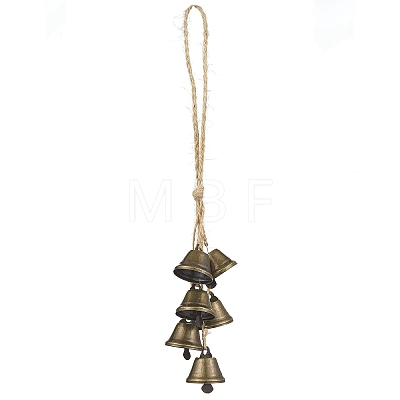 Iron Bell Pendant Decorations HJEW-JM02176-1