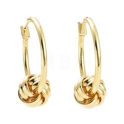 Brass Knot Hoop Earrings for Women X-EJEW-A072-19LG-1