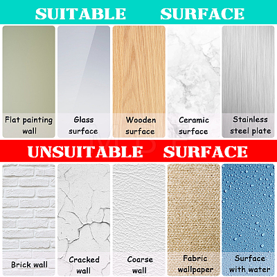 Translucent PVC Self Adhesive Wall Stickers STIC-WH0015-080-1