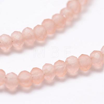 Half Rainbow Plated Faceted Rondelle Glass Bead Strands EGLA-L007-A12-2mm-1