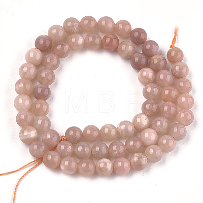 Natural Sunstone Beads Strands G-S333-6mm-019-1