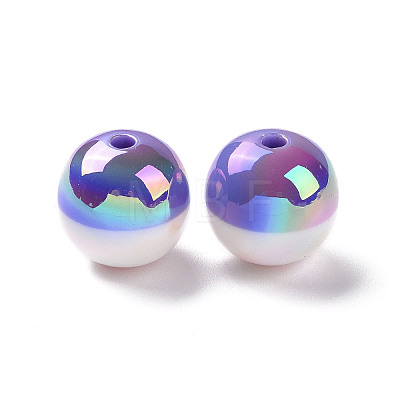 Two Tone Opaque Resin Beads RESI-A020-02A-1