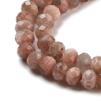 Natural Sunstone Beads Strands G-G140-B01-01-1