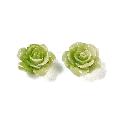 Synthetic Coral 3D Flower Rose Beads CORA-A005-14mm-23-1