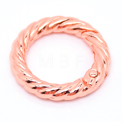 Zinc Alloy Spring Gate Rings PALLOY-WH0081-51A-02-1