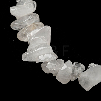 Natural Quartz Crystal Chips Beaded Necklace NJEW-FZ00004-01-1