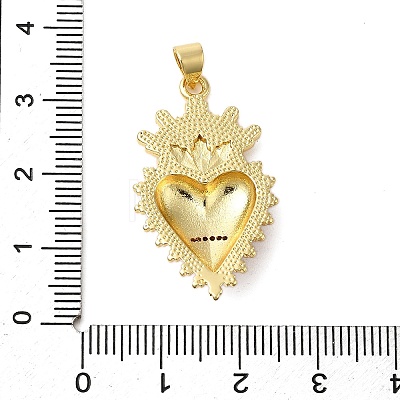 Brass Micro Pave Cubic Zirconia Pendants KK-P303-15E-G-1