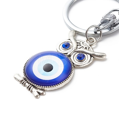 Evil Eye Glass Pendant Keychain KEYC-JKC00371-01-1