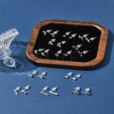 2 Pairs Alloy Stud Earrings for Women EJEW-FS0001-27H-1