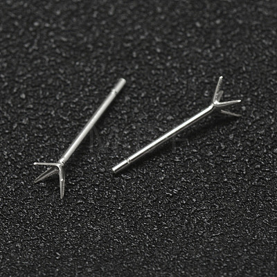 925 Sterling Silver Ear Studs STER-P032-10S-7-1