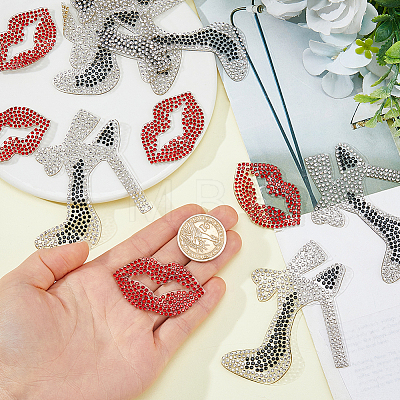 10Pcs 2 Styles Hotfix Resin Rhinestone (Hot Melt Adhesive On The Back) DIY-HS0002-51-1