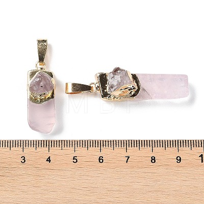 Natural Rose Quartz Big Pendants G-B066-01G-03-1