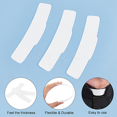 50Pcs Plastic Tab Collar for Clergy Shirt AJEW-BC0003-64B-1