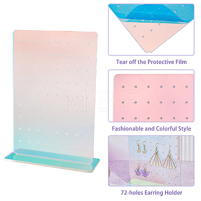 Acrylic Earring Display Stands EDIS-WH0012-21-1