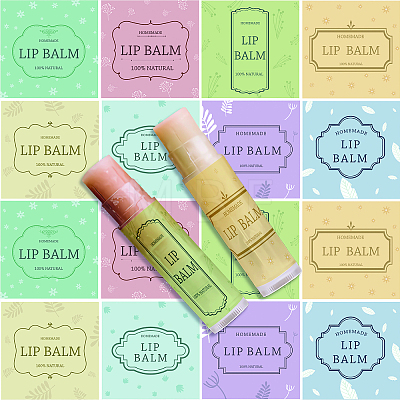 80Pcs 8 Style Custom Lip Balm DIY Label Sticker DIY-CP0007-95H-1