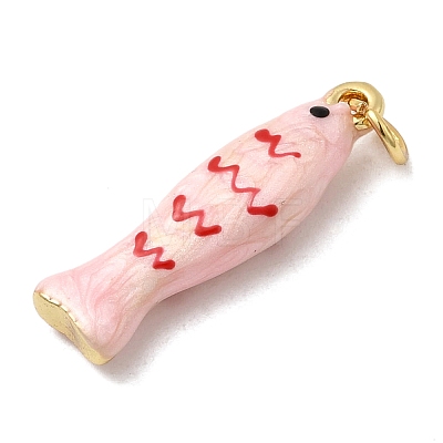 Brass Enamel Pendants KK-H092-08G-1
