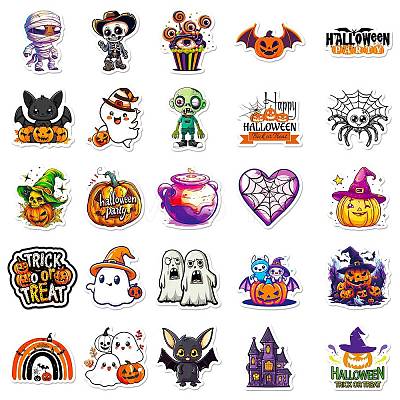 Hallowmas 50Pcs Self-Adhesive Stickers PW-WG19CA1-01-1