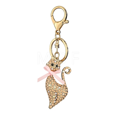 Alloy Rhinestone Keychain PW-WGA0D8D-01-1