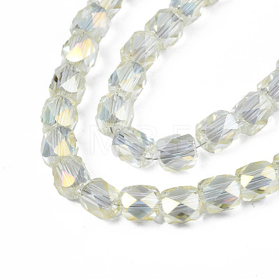 Electroplate Transparent Glass Beads Strands EGLA-N002-13-B05-1