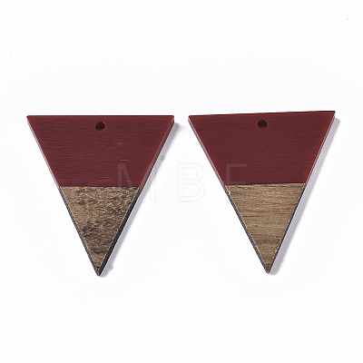 Resin & Walnut Wood Pendants X-RESI-T035-06D-A-1