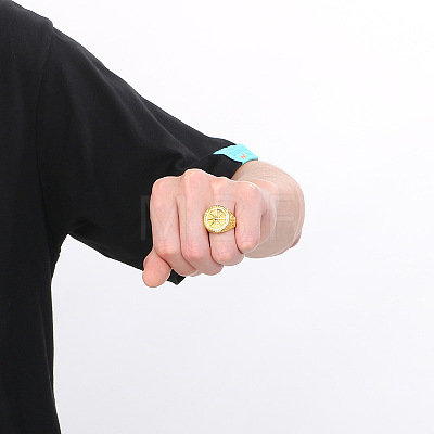 Hip-hop Style 304 Stainless Steel Finger Rings for Men FS-WG74A00-16-1