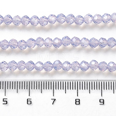 Baking Painted Transparent Glass Beads Strands DGLA-A034-J4MM-D03-1