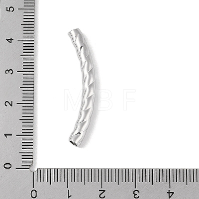 304 Stainless Steel Curved Tube Beads STAS-M071-03E-P-1