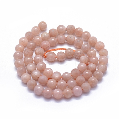 Natural Orange Sunstone Beads Strands G-D0013-76A-1