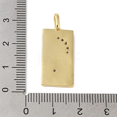 Rack Plating Brass & Cubic Zirconia Pendants KK-L216-008G-02-1