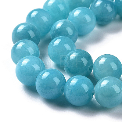 Natural Mashan Jade Round Beads Strands G-D263-4mm-XS28-1