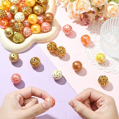 50Pcs 12 Styles Resin Rhinestone & Acrylic Beads Findings Kits DIY-CJ0003-31-1