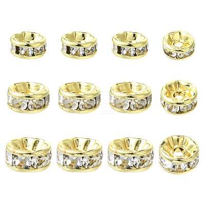 30Pcs 3 Styles 316 Surgical Stainless Steel Rhinestone Spacer Beads STAS-CJ0003-64-1