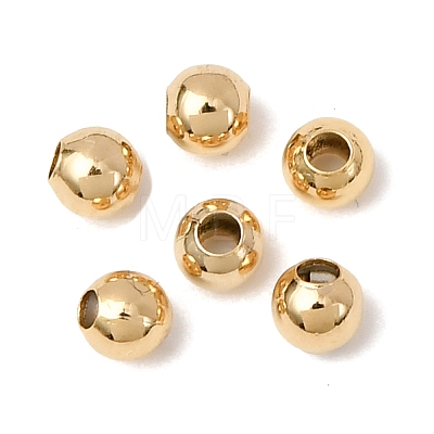 Brass Round Spacer Beads PALLOY-M029-03G-1