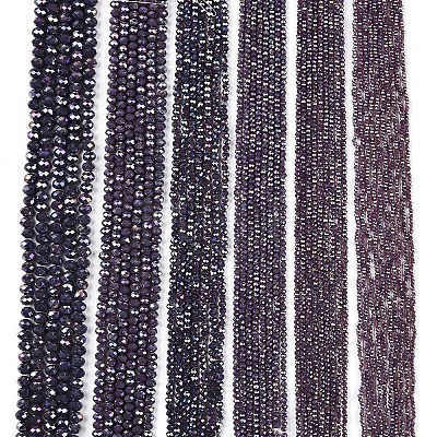 Electroplate Glass Beads Strands EGLA-A044-P3mm-B11-1