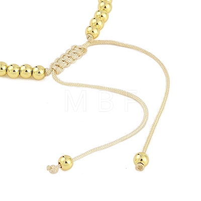 Rack Plating Brass Stretchable Bracelets with Cubic Zirconia for Women BJEW-D047-02G-01-1