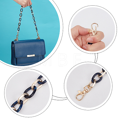 Teardrop Resin Bag Links Straps PURS-WH0001-05A-1