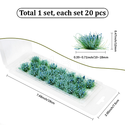 Resin Mini Grass Tufts AJEW-WH20120-10A-01-1