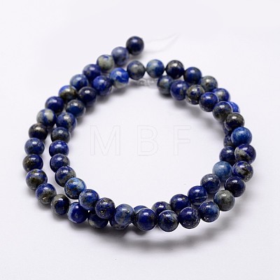 Natural Lapis Lazuli Beads Strands X-G-A163-07-6mm-1