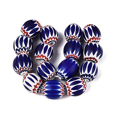 Handmade Millefiori Glass Barrel Beads LA-N002-16A-1