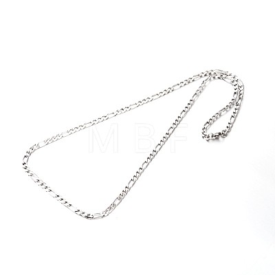 304 Stainless Steel Figaro Chains Necklaces NJEW-O051-01-1